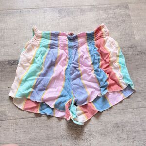 O'Neill Womens Multicolor Striped Pull On Elastic Waist Woven Shorts Beach Sz XS